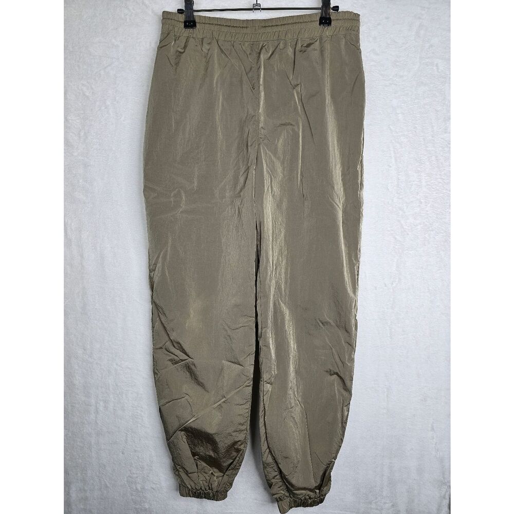 Good American Jogger Pants Womens Size 2 Olive Nylon Elastic Waist Athleisure